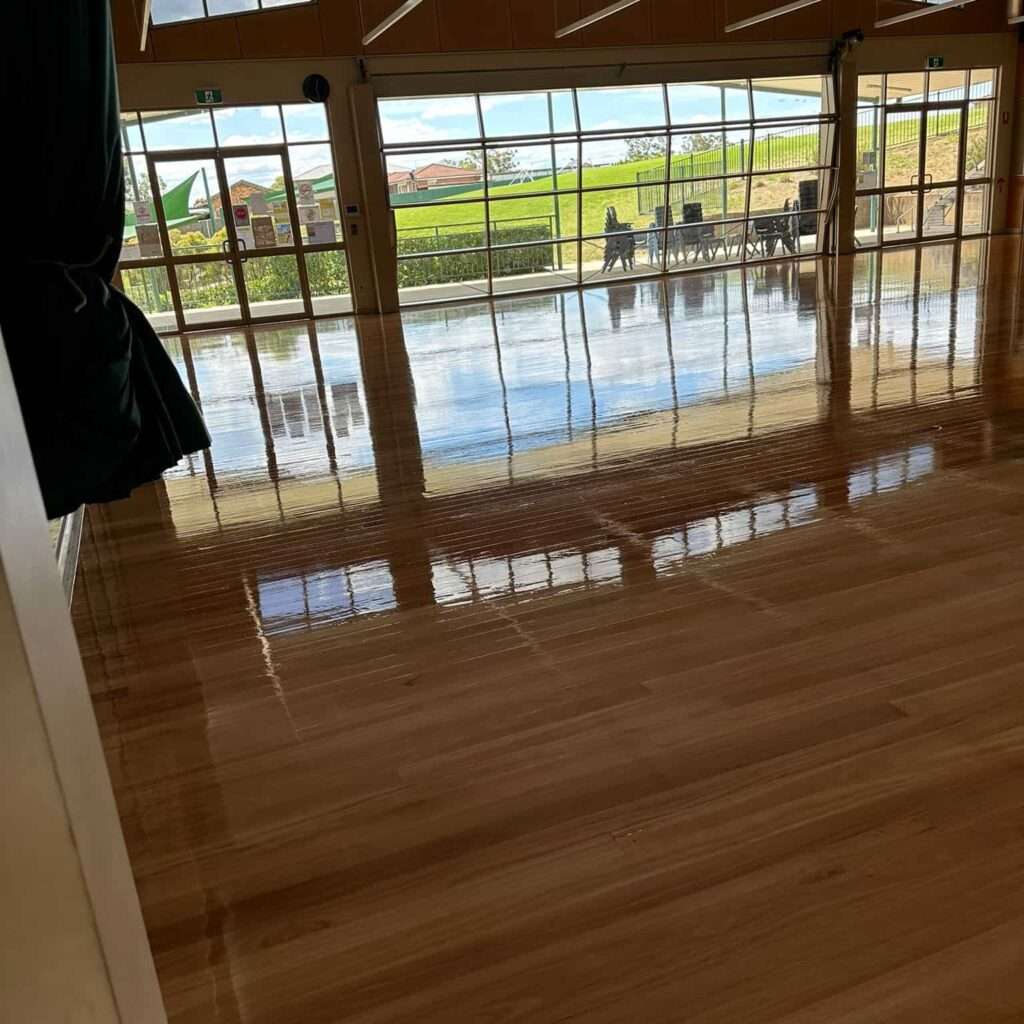 Timber floor restoration in a family home in Western Sydney