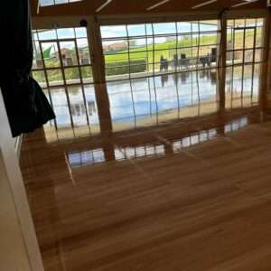Timber floor restoration in a family home in Western Sydney